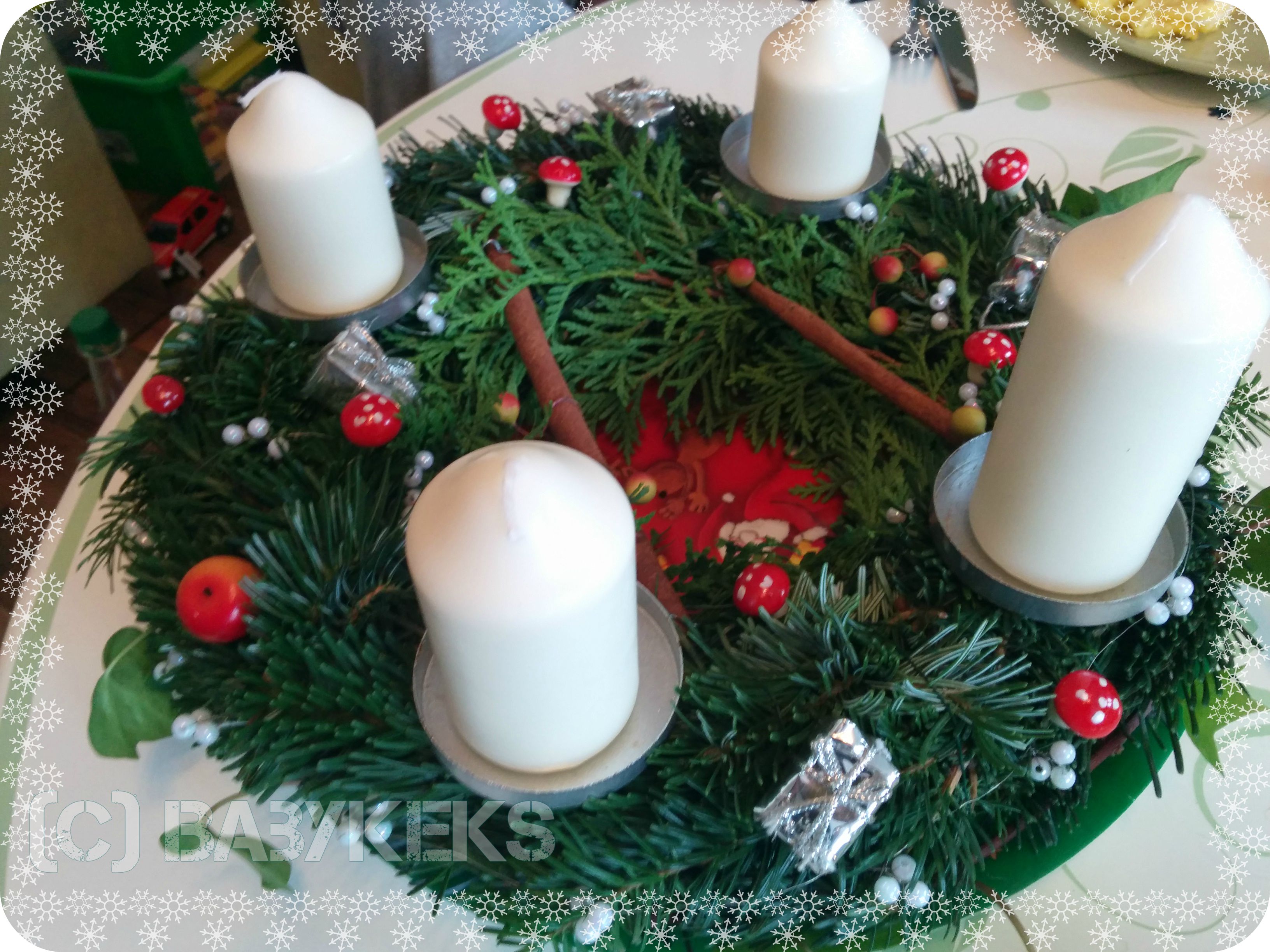 Der selbstgemachte Babykeks-Familien-Adventskranz 2013