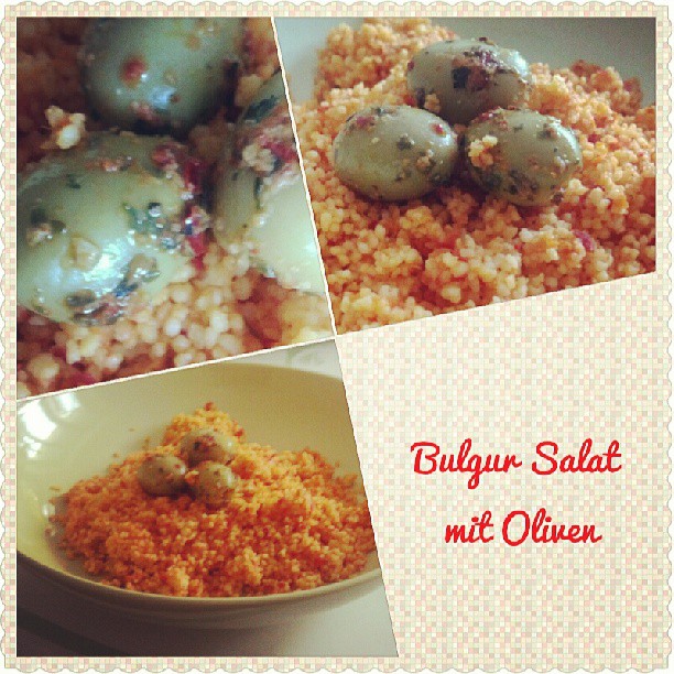 Bulgur Salat mit Oliven