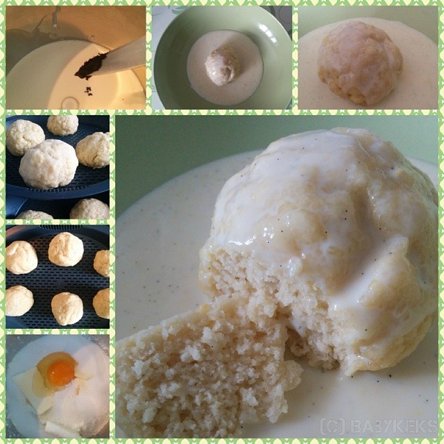 Dampfnudeln mit Vanillesauce! Mein erster Versuch ist gelungen. Super lecker :-)