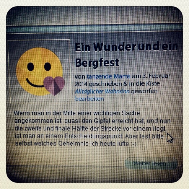 Heute wird ein Geheimnis gelüftet. "Ein Wunder & ein Bergfest" auf dem Babykeks-Blog